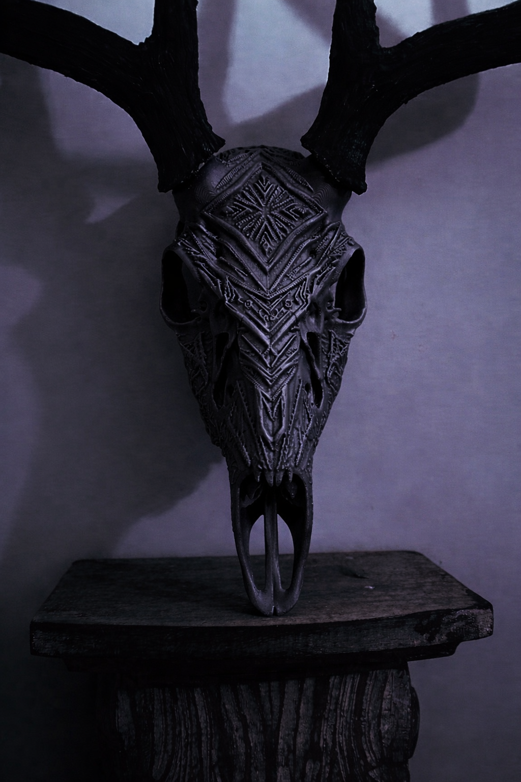 Layered Bone Co. 3D printed graphic Euro whitetail skull